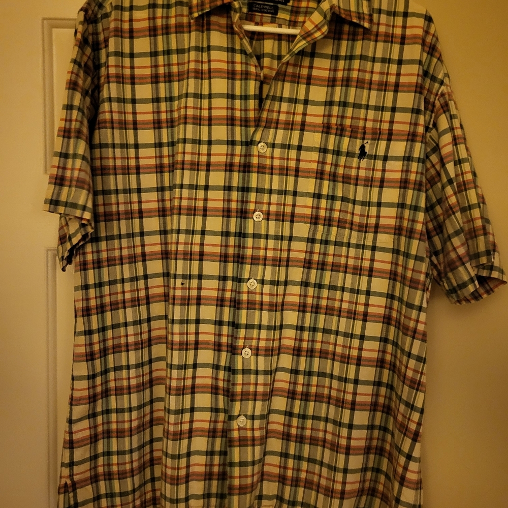 Polo Ralph Lauren S/S Plaid Shirt ("Caldwell") (M - buttoned)